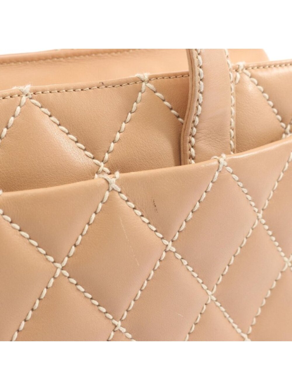 Chanel Tote Wild Stitch Beige Leather - Picture 8 of 9